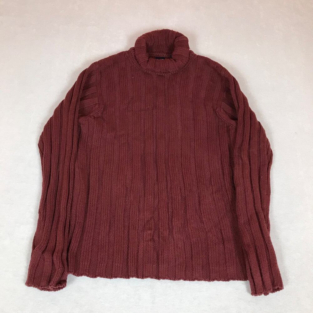 Gap Chunky Ribbed Cable Knit Cotton Turtleneck Sweater Medium